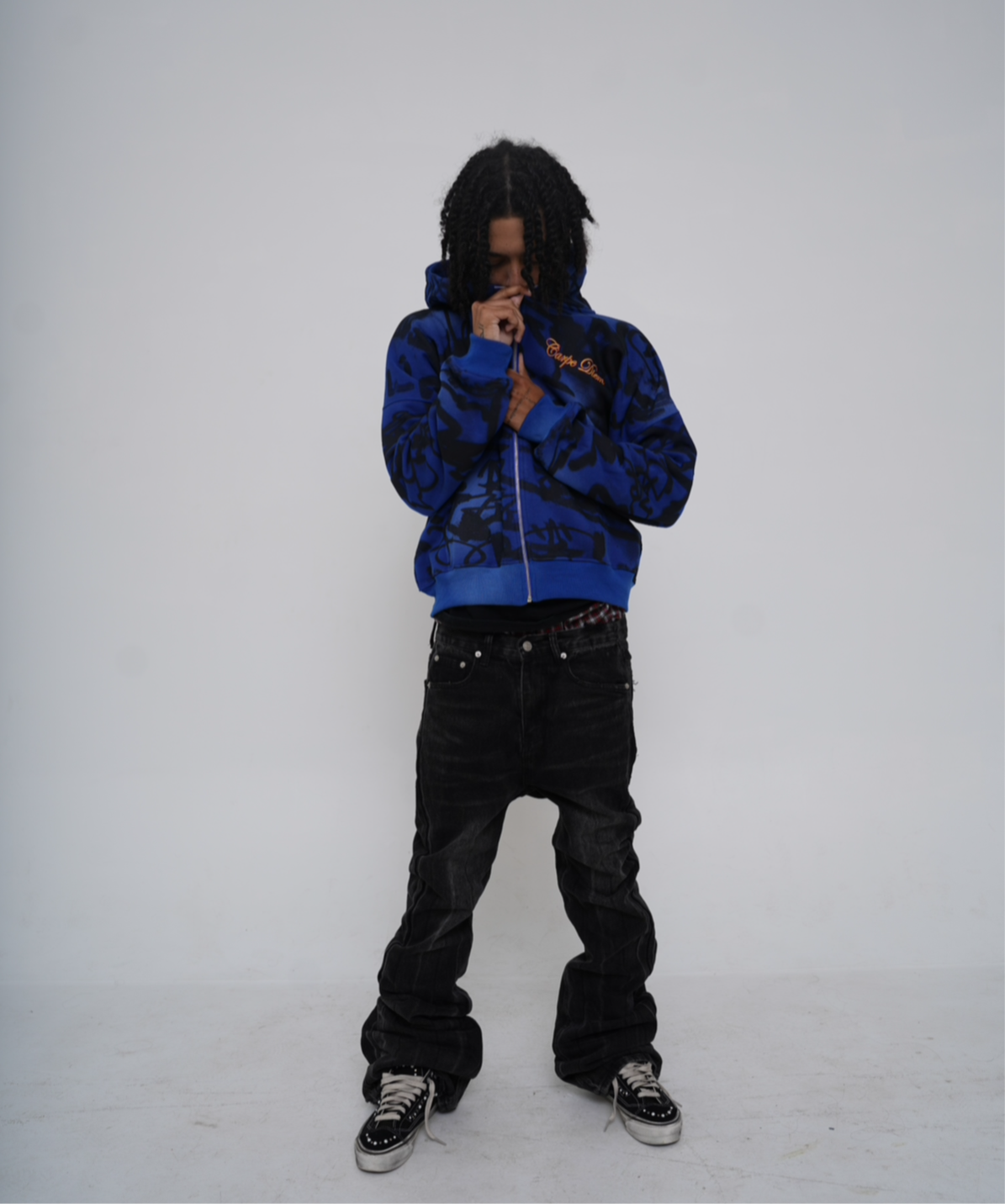 “BLUE” Graffiti Zip Up