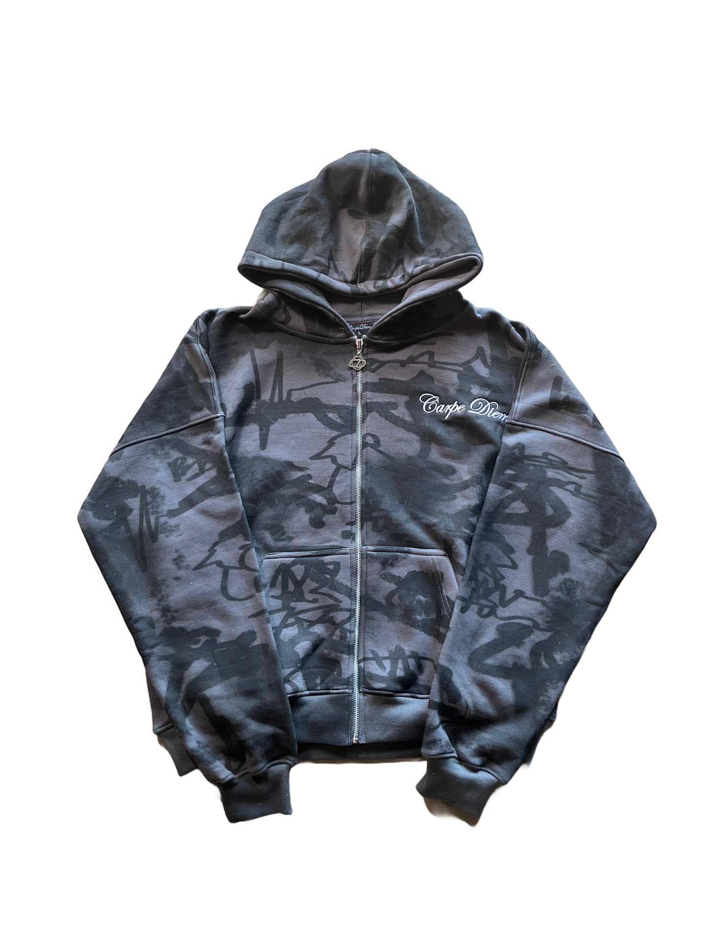 “GREY” Graffiti Zip Up