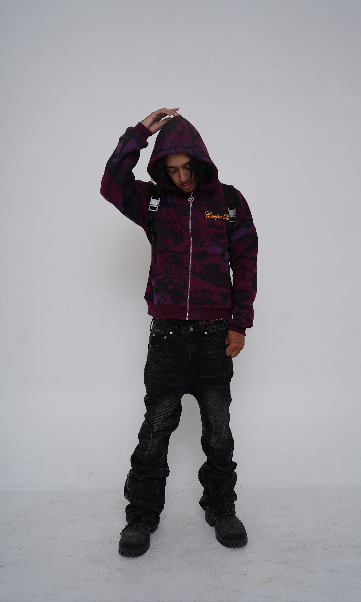 “PURPLE” Graffiti Zip Up