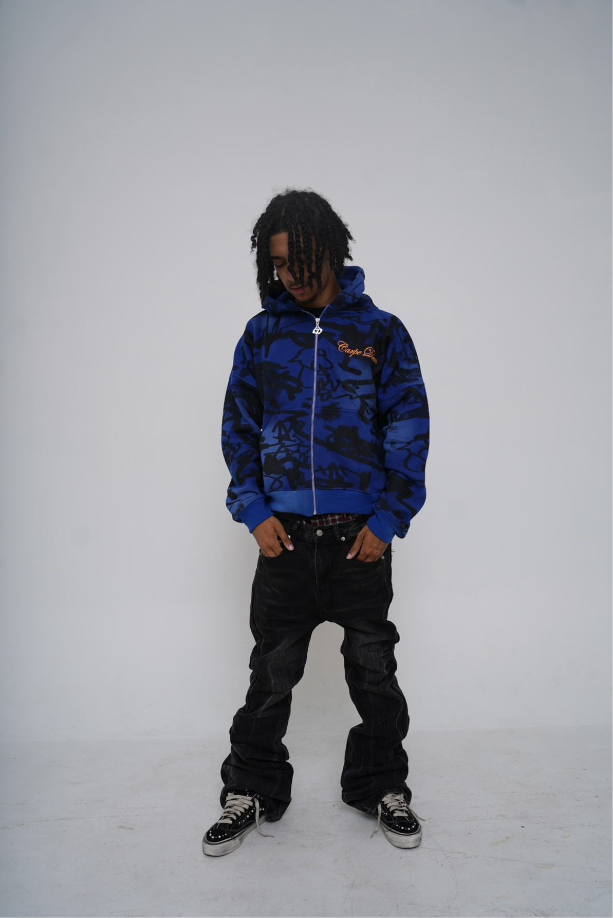 “BLUE” Graffiti Zip Up